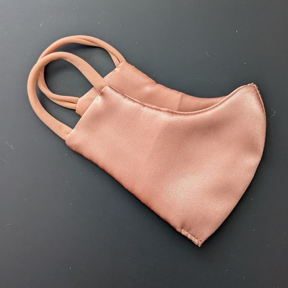 5/$25! New Satin Mask Rose Gold Child Size